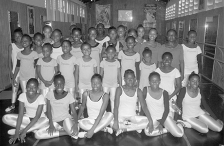 Children during a dance class Children during a dance class