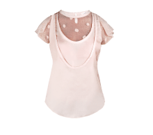 Silk and tulle top Evelyne