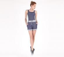 Leotard in stretch denim